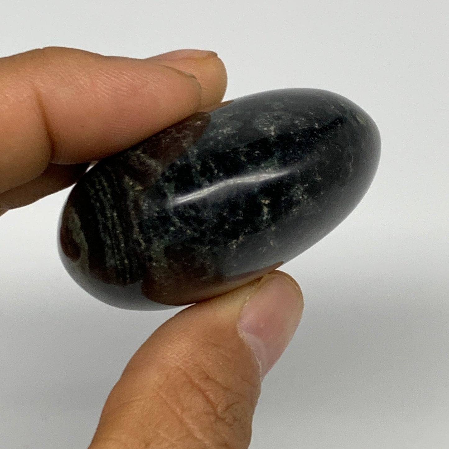 105.2g, 2.2"x2"x1", Crocodile Kambaba Jasper Palm-Stone @Madagascar, B28085