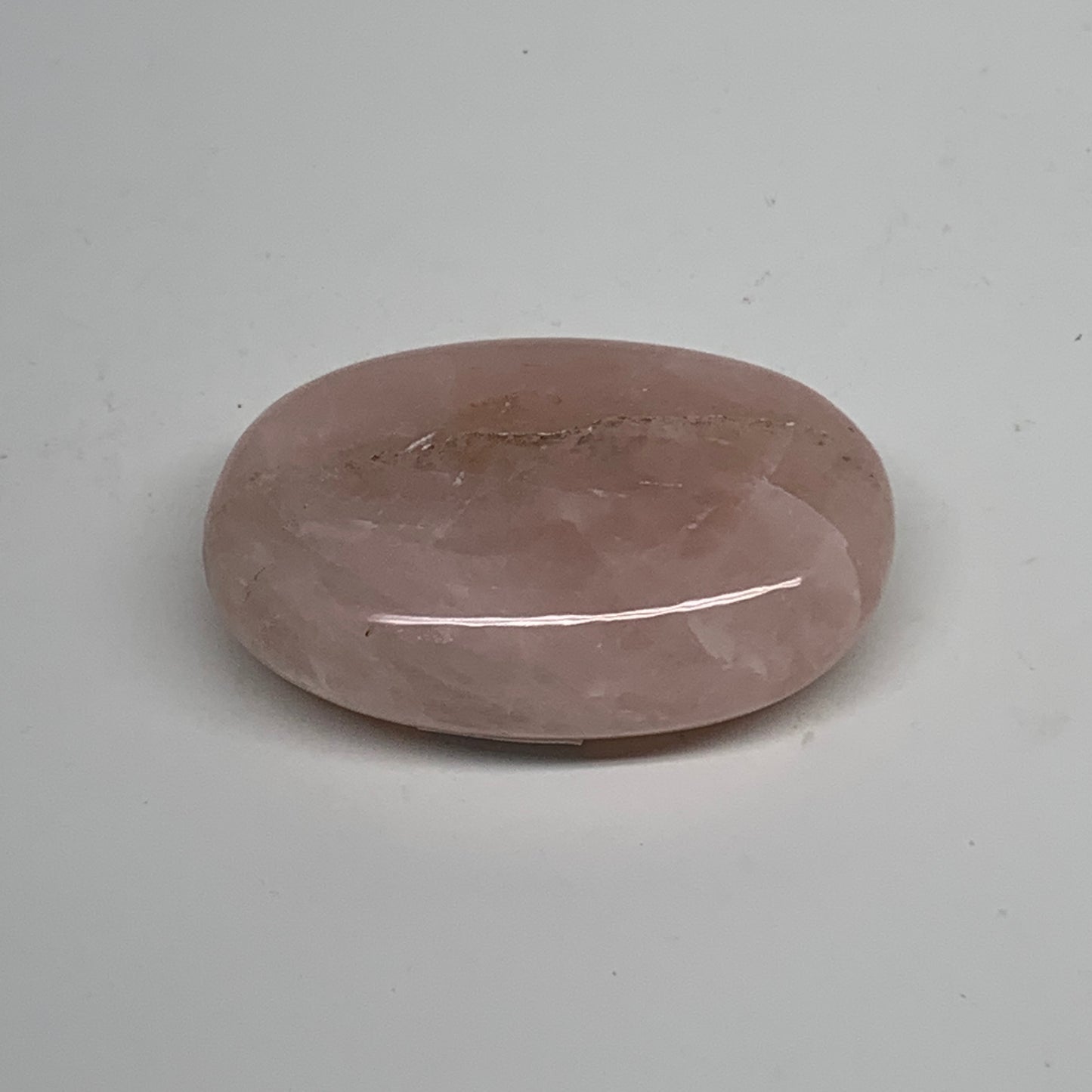 68.1[g , 2.2"x1.5"x0.7", Natural Pink Rose Quartz Palm-stone Crystal, B34527