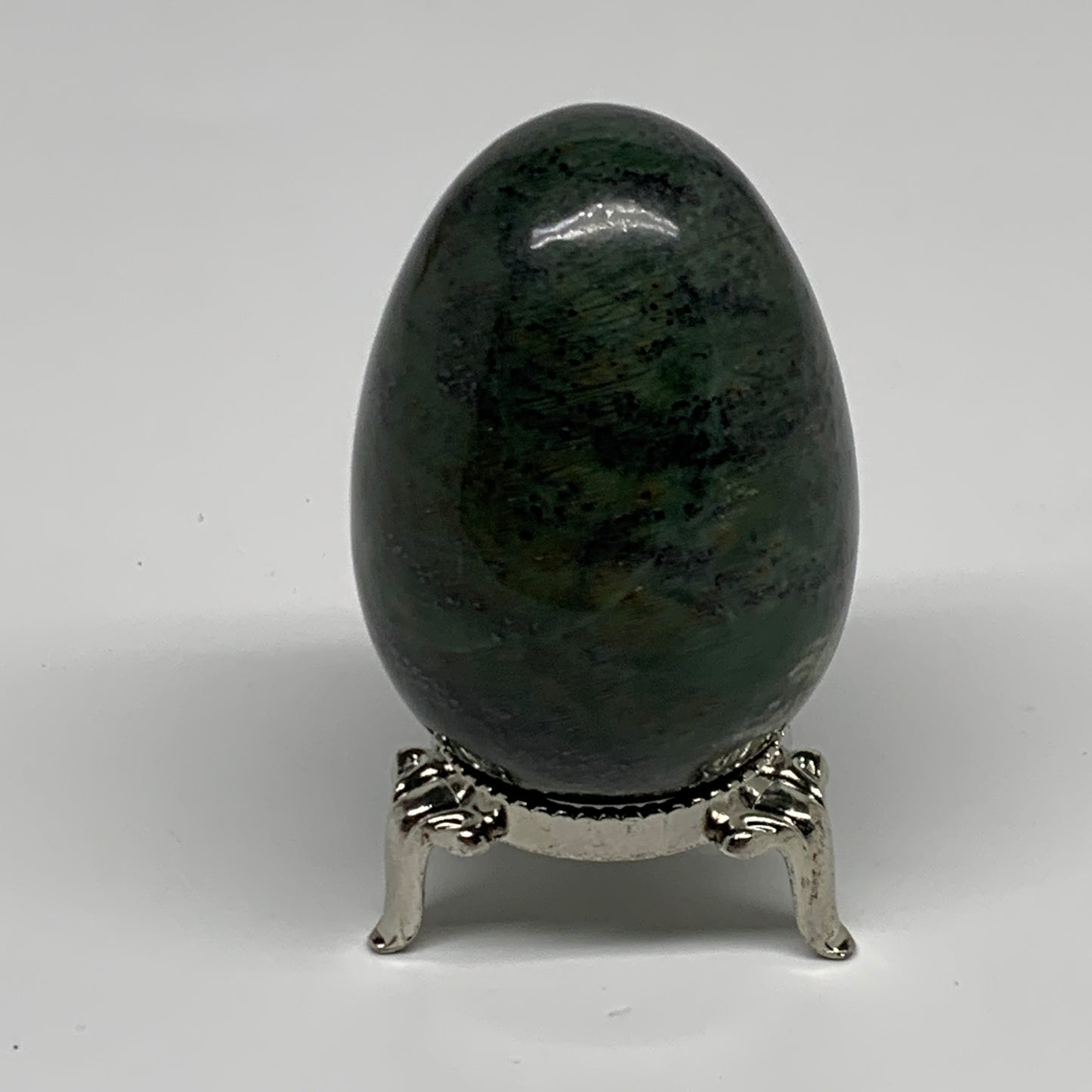 149.9g, 2.4"x1.6" Natural Green Serpentine Egg Polished Gemstone, B35301