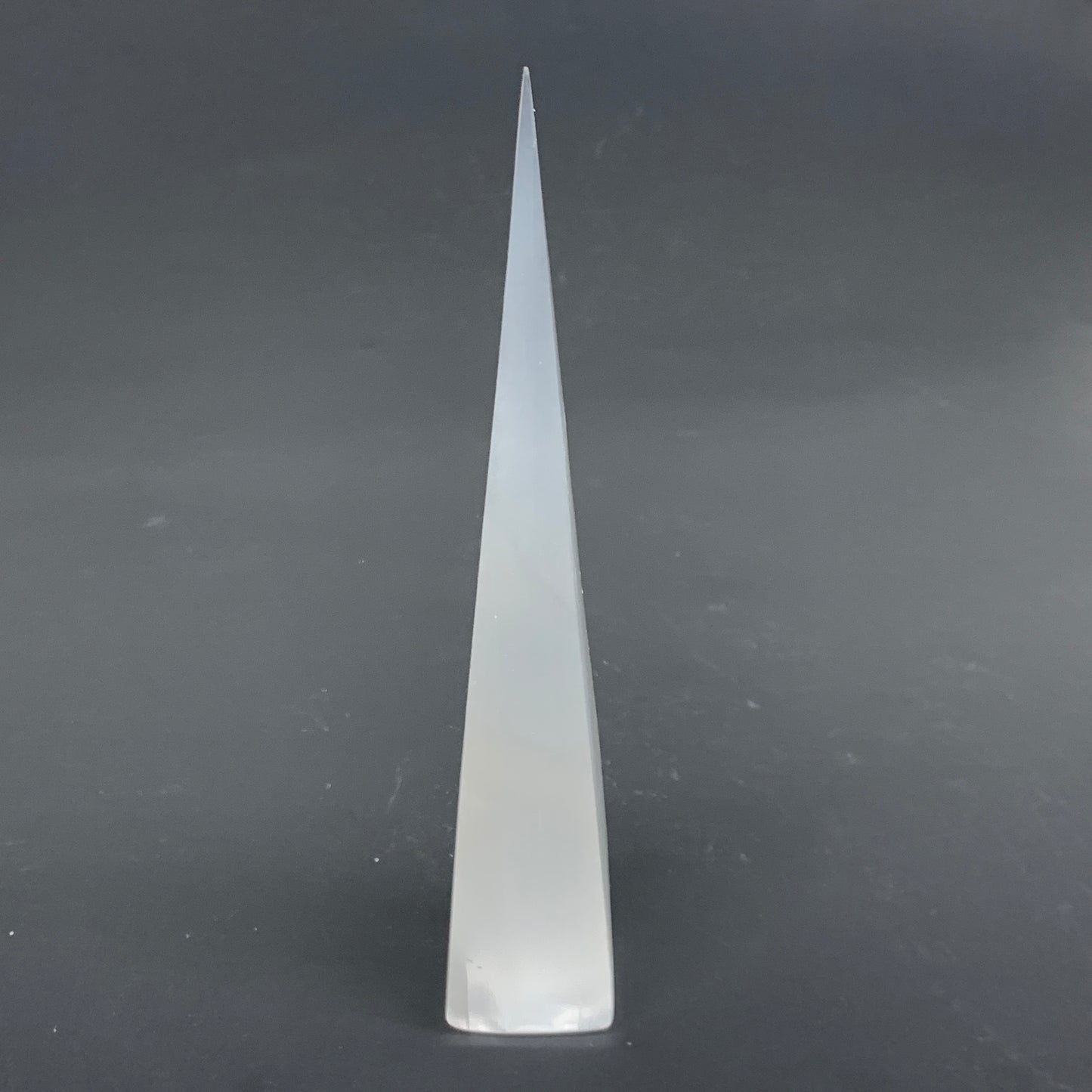 203.6g, 7.7"x1.4", Selenite (Satin Spar) Crystal Crystal Tower Point,B35951