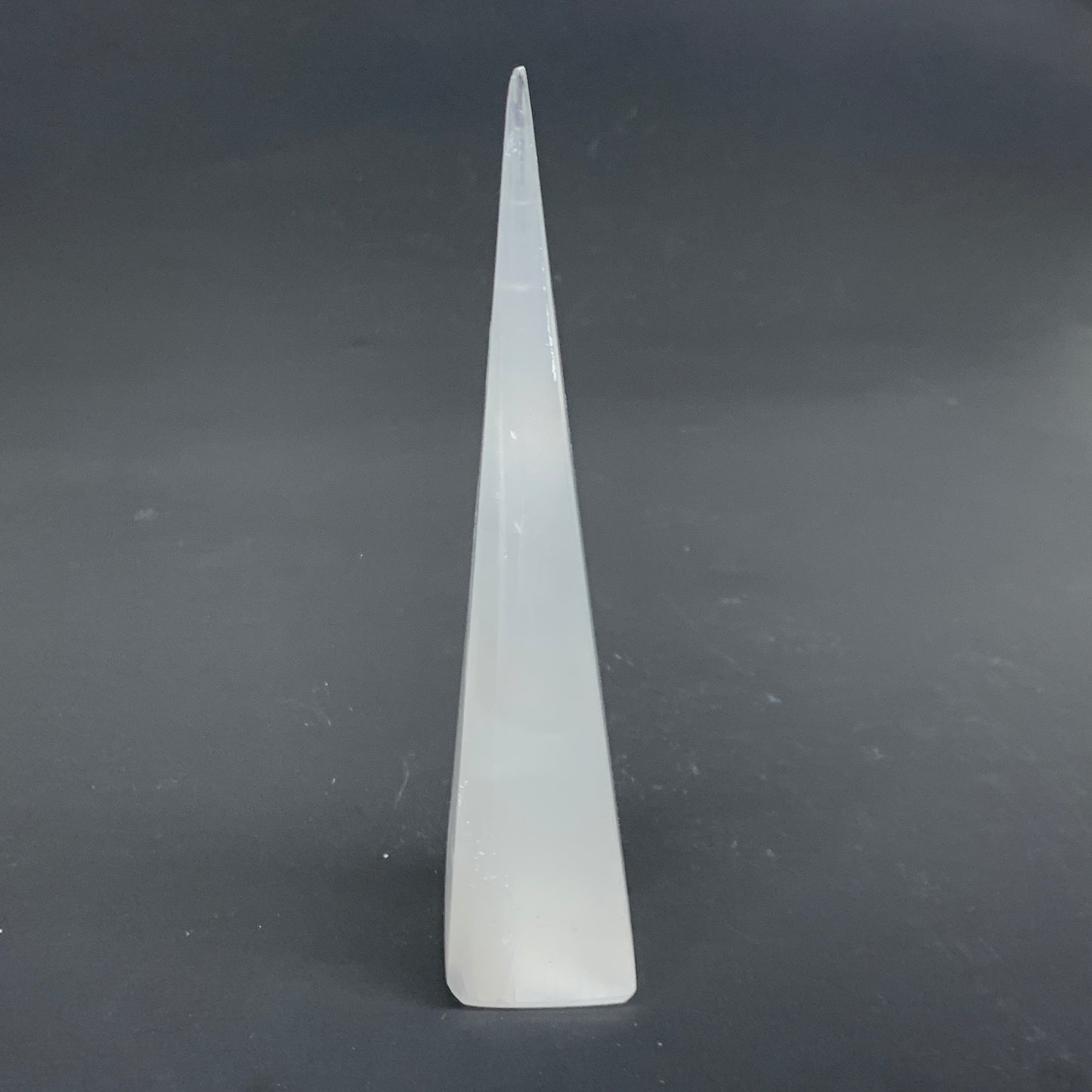 226g, 7.2"x1.5", Selenite (Satin Spar) Crystal Crystal Tower Point,B35952