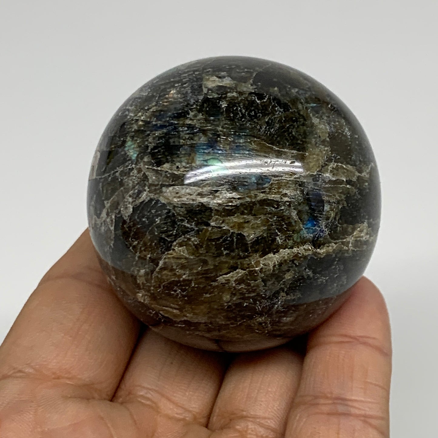 0.40 lbs, 2"(50mm), Natural Labradorite Sphere Gemstone,Crystal, B35305