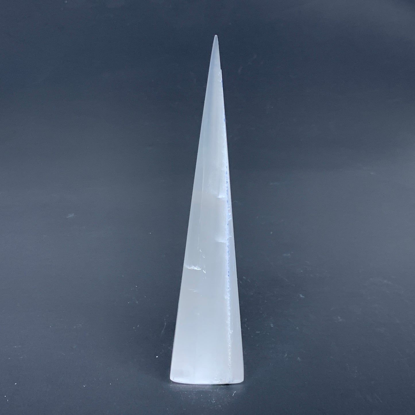 288.1g, 7.8"x1.7", Selenite (Satin Spar) Crystal Crystal Tower Point,B35953