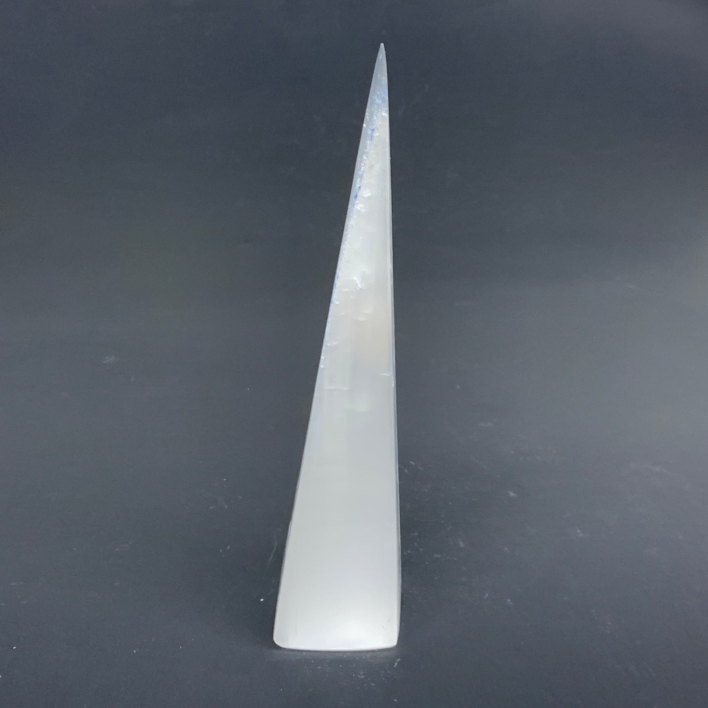 288.1g, 7.8"x1.7", Selenite (Satin Spar) Crystal Crystal Tower Point,B35953