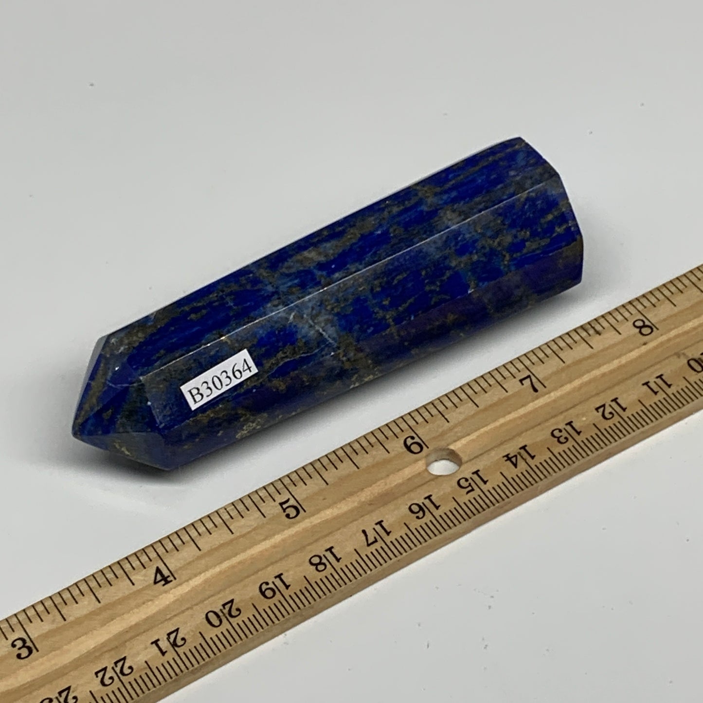 182.7g, 3.9"x1.1", Natural Lapis Lazuli Tower Point Obelisk Afghanistan,B30364