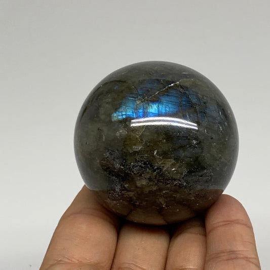 0.48 lbs, 2.1"(54mm), Natural Labradorite Sphere Gemstone,Crystal, B35307