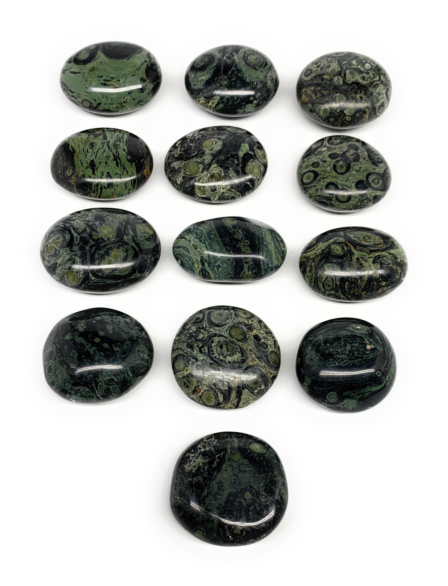 2.2 lbs (1000 Grams), 1.8"-2.3",13pcs, Kambaba Jasper Palm-Stone Polished,B28094