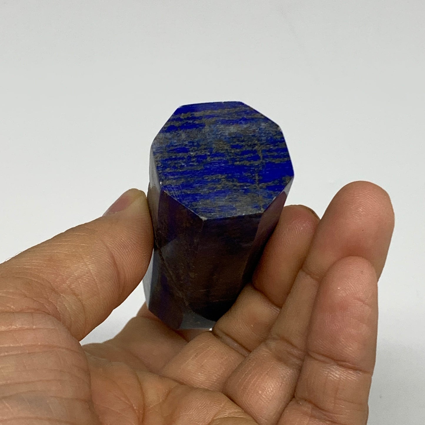 116.1g, 2.7"x1", Natural Lapis Lazuli Tower Point Obelisk Afghanistan,B30365