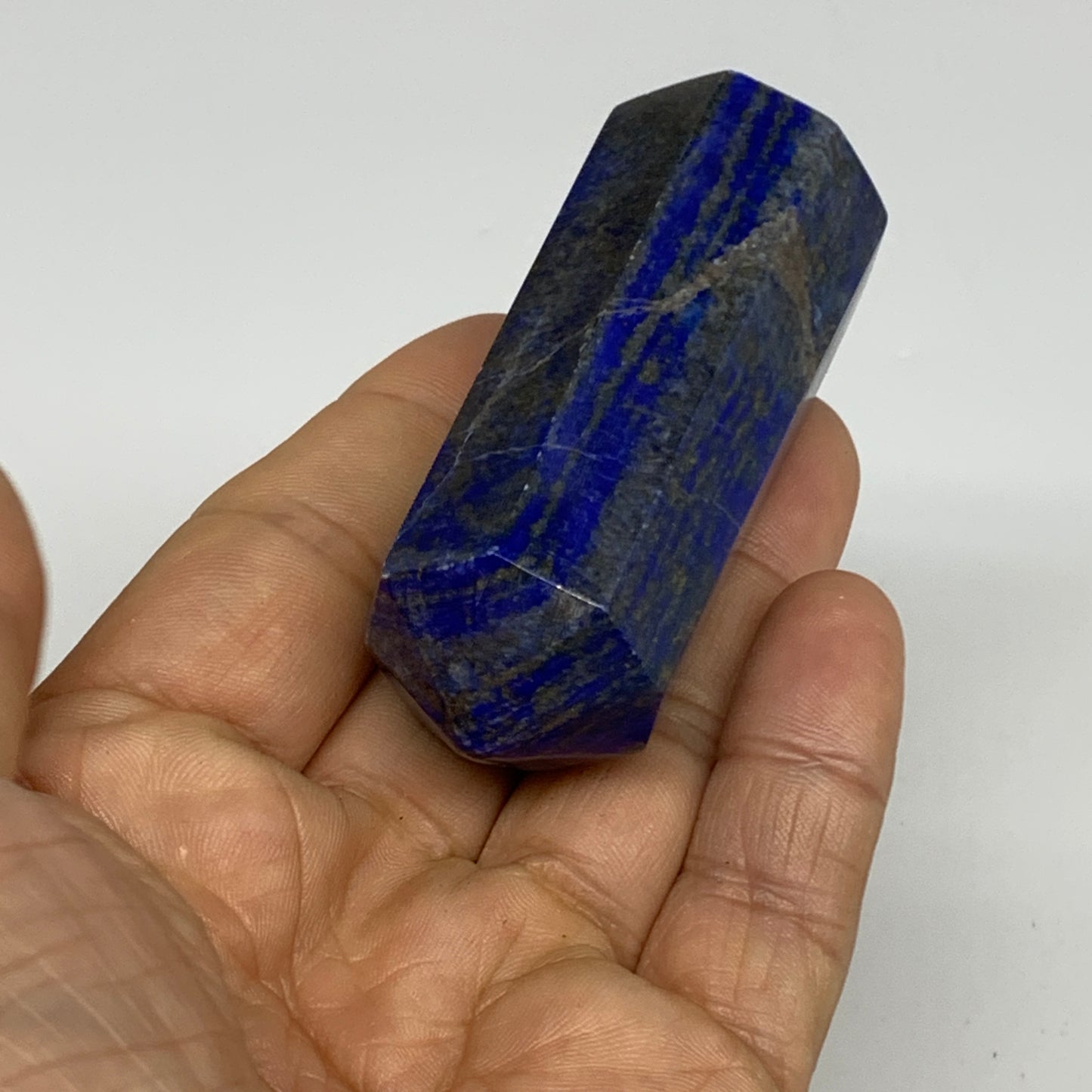 116.1g, 2.7"x1", Natural Lapis Lazuli Tower Point Obelisk Afghanistan,B30365