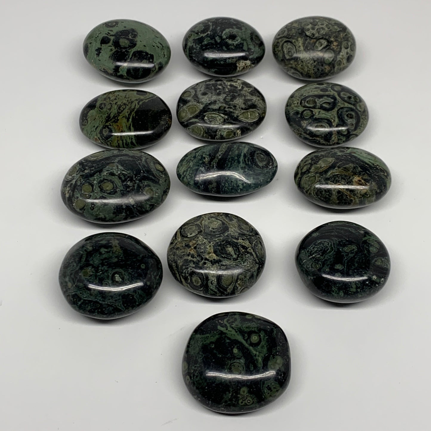 2.2 lbs (1000 Grams), 1.8"-2.3",13pcs, Kambaba Jasper Palm-Stone Polished,B28094