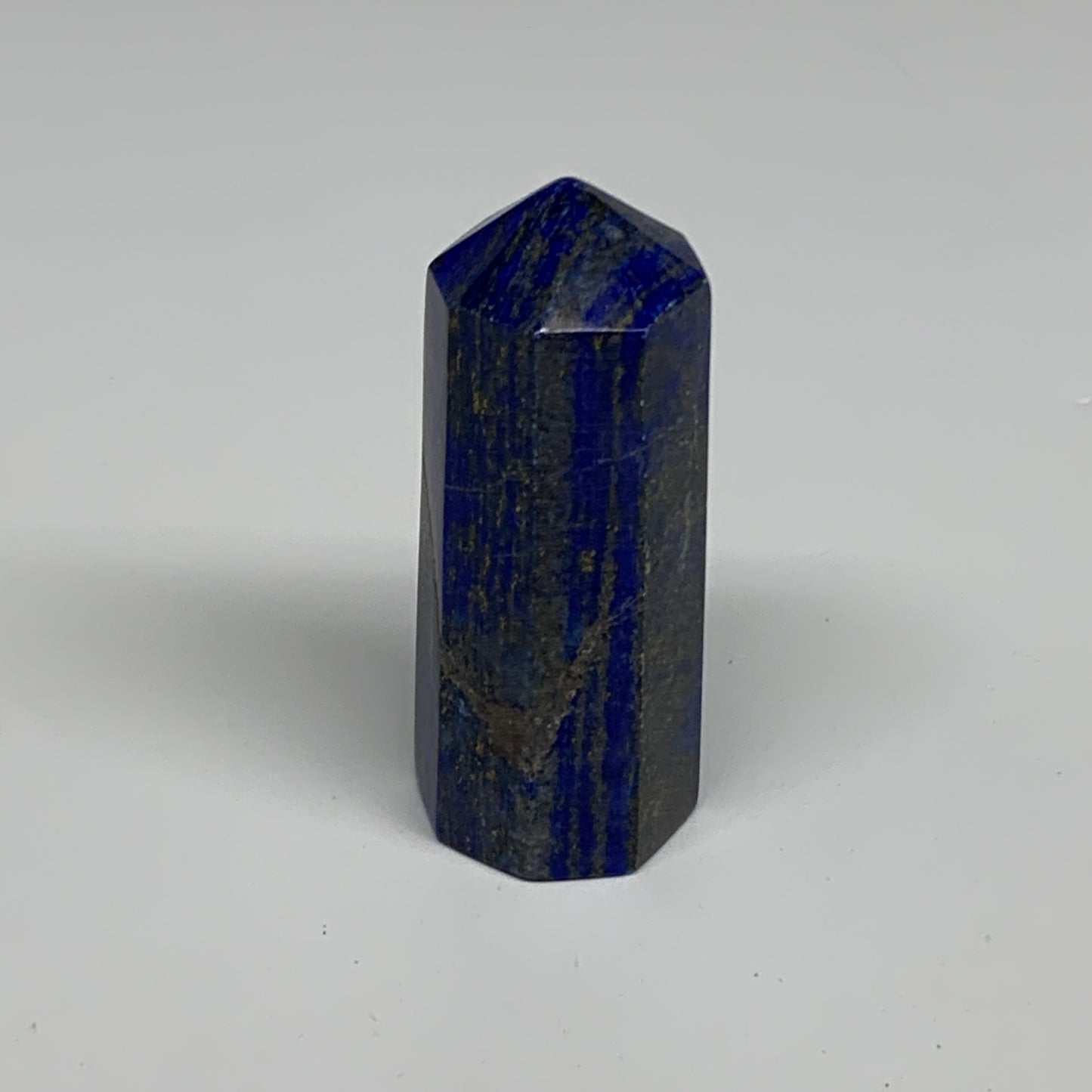 116.1g, 2.7"x1", Natural Lapis Lazuli Tower Point Obelisk Afghanistan,B30365