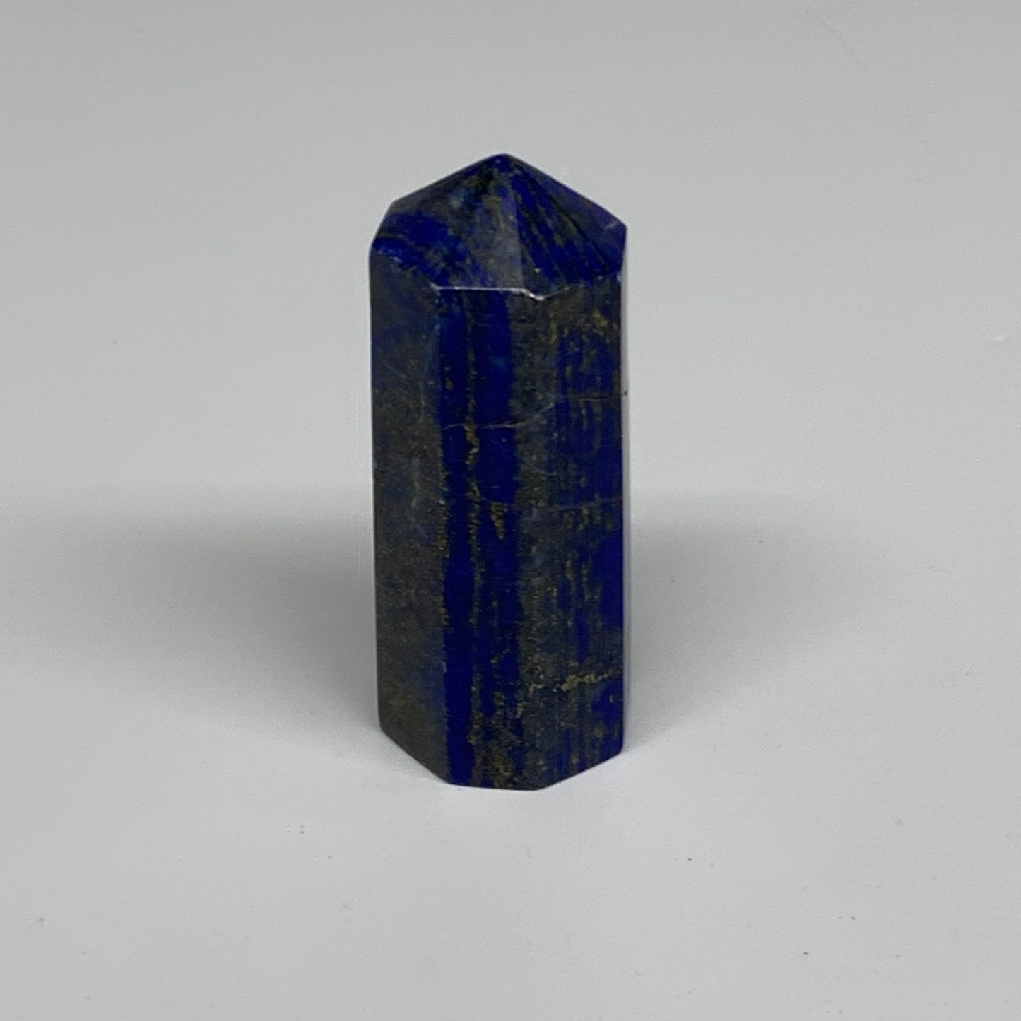 116.1g, 2.7"x1", Natural Lapis Lazuli Tower Point Obelisk Afghanistan,B30365