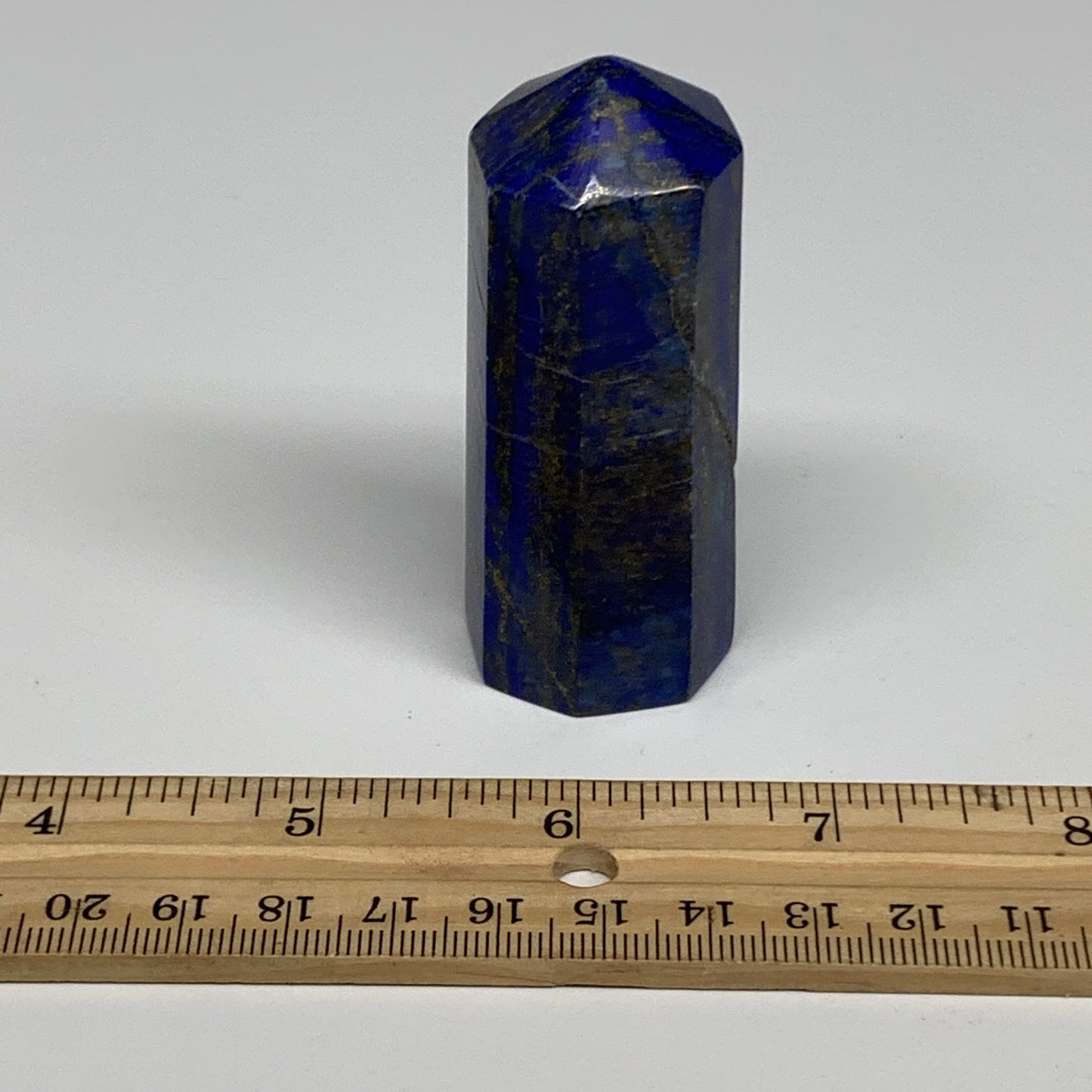 116.1g, 2.7"x1", Natural Lapis Lazuli Tower Point Obelisk Afghanistan,B30365