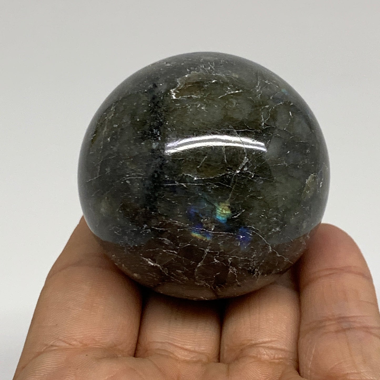 0.37 lbs, 1.9"(50mm), Natural Labradorite Sphere Gemstone,Crystal, B35308