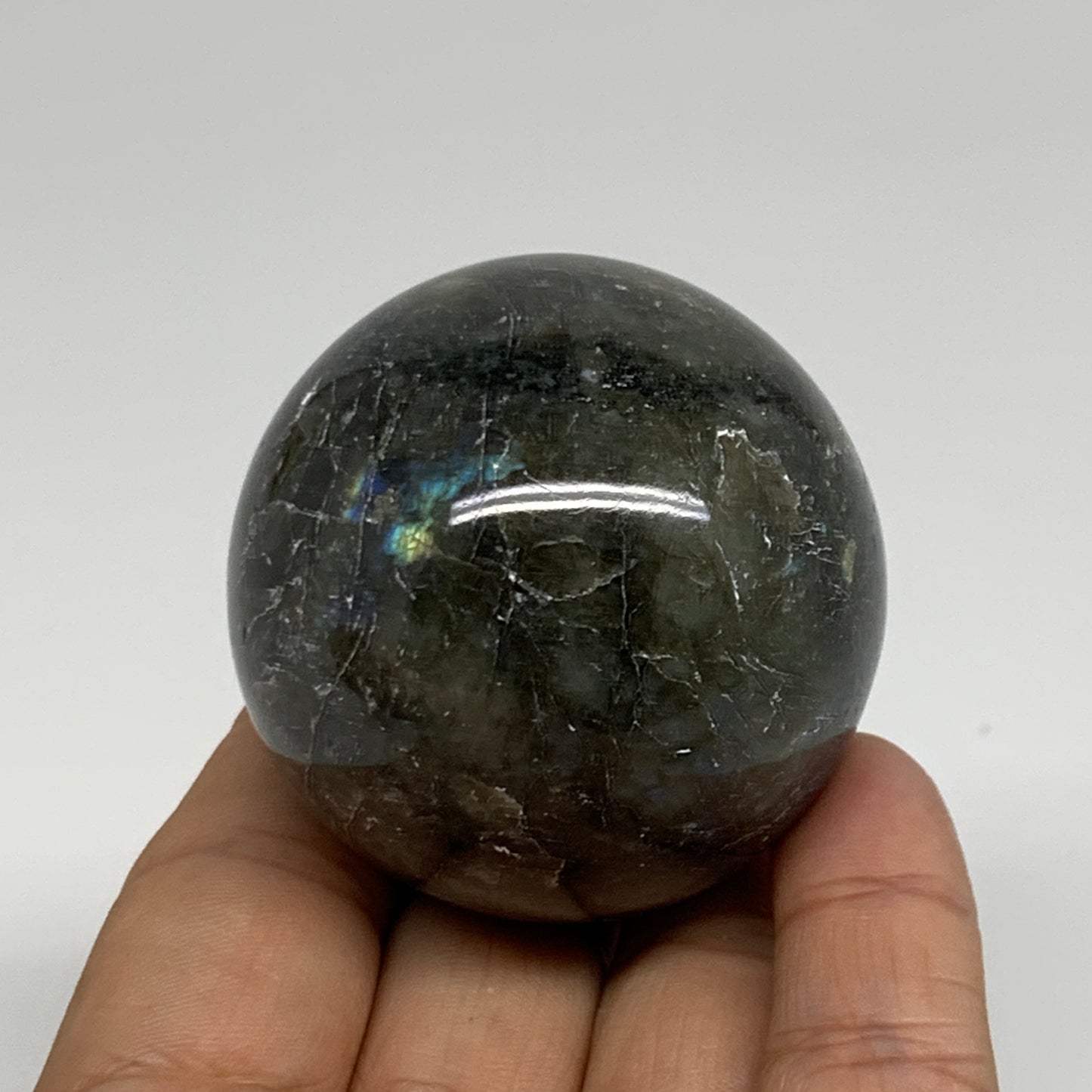 0.37 lbs, 1.9"(50mm), Natural Labradorite Sphere Gemstone,Crystal, B35308