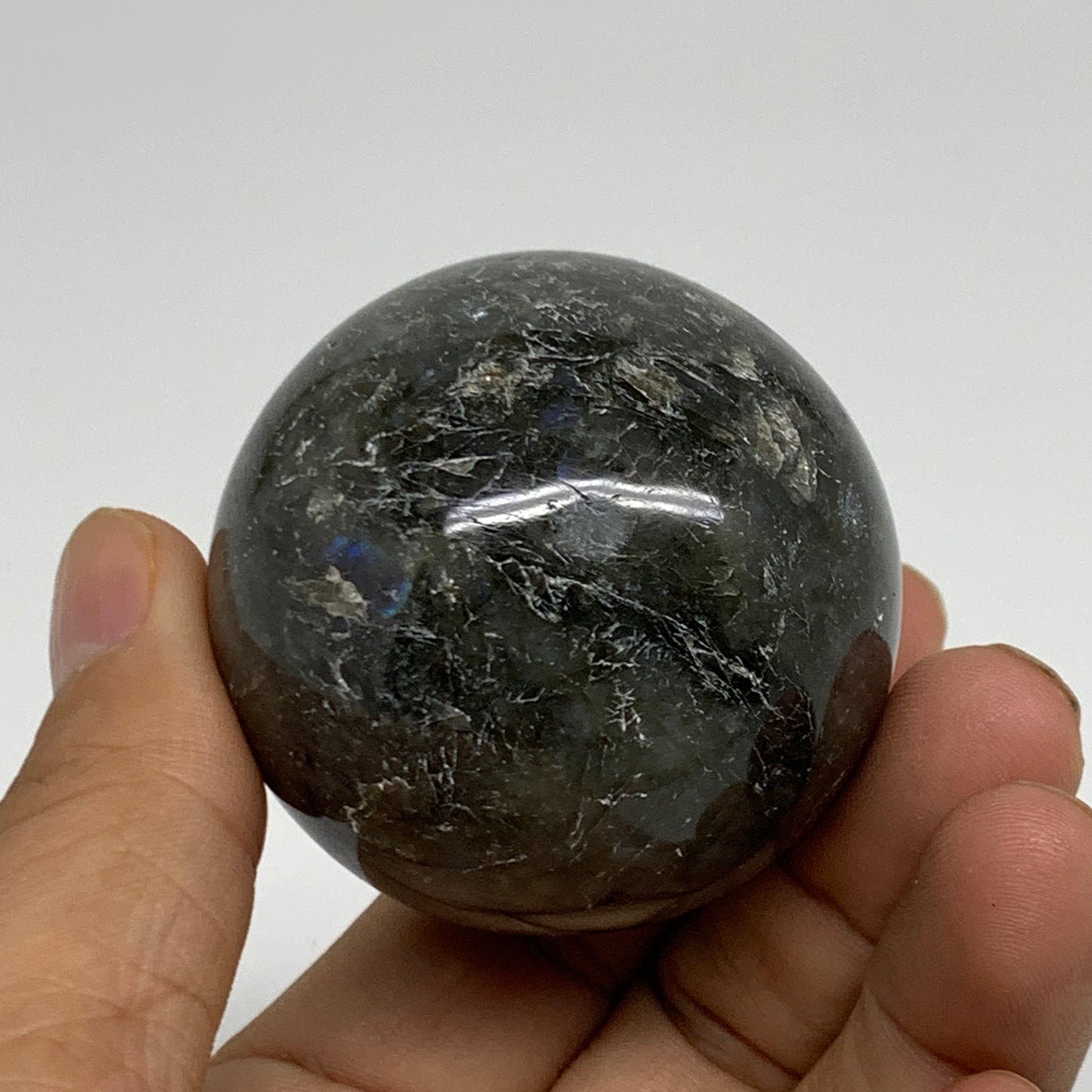 0.37 lbs, 1.9"(50mm), Natural Labradorite Sphere Gemstone,Crystal, B35308