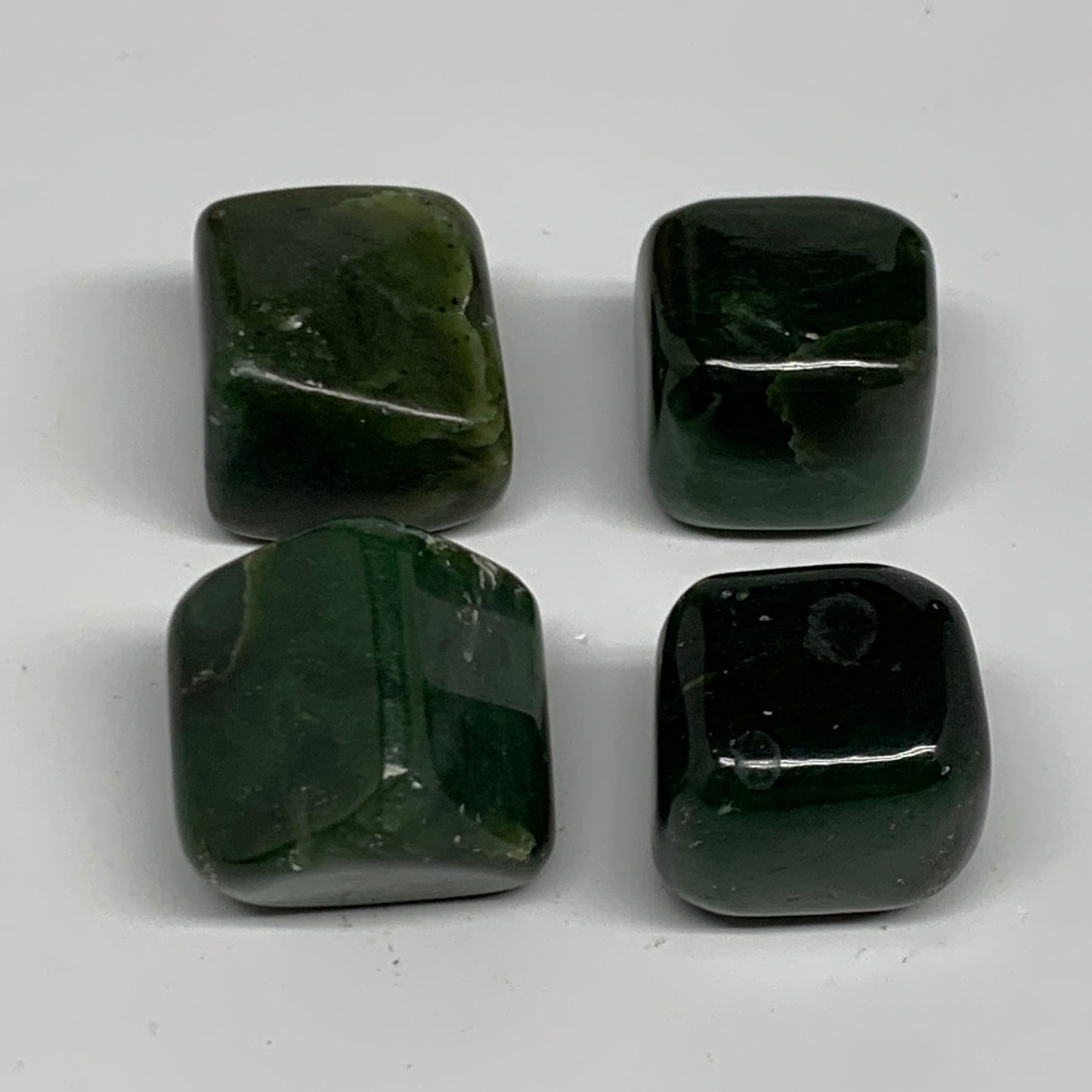 164.8g, 1"-1.1", 4pcs, Natural Nephrite Jade Tumbled Stone @Afghanistan,B31885