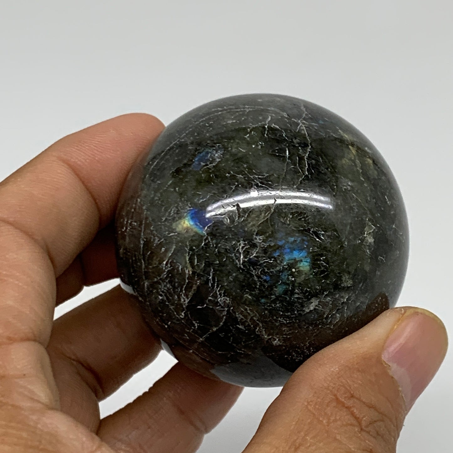 0.37 lbs, 1.9"(50mm), Natural Labradorite Sphere Gemstone,Crystal, B35308