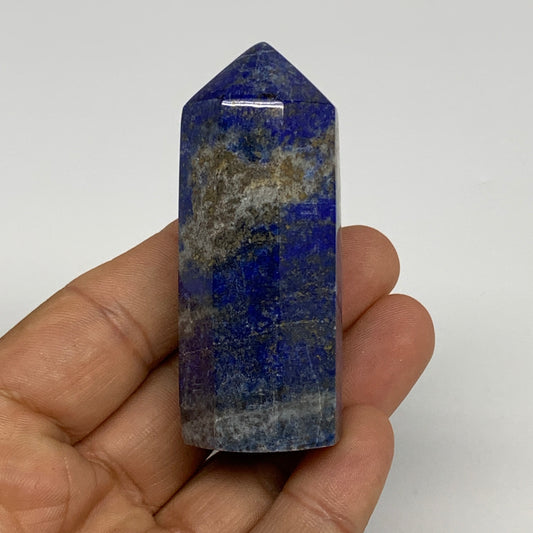 97.7g, 2.6"x1", Natural Lapis Lazuli Tower Point Obelisk Afghanistan,B30367