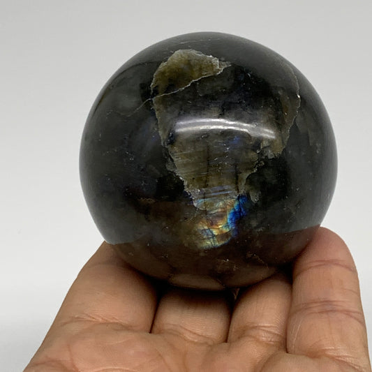 0.63 lbs, 2.3"(59mm), Natural Labradorite Sphere Gemstone,Crystal, B35309