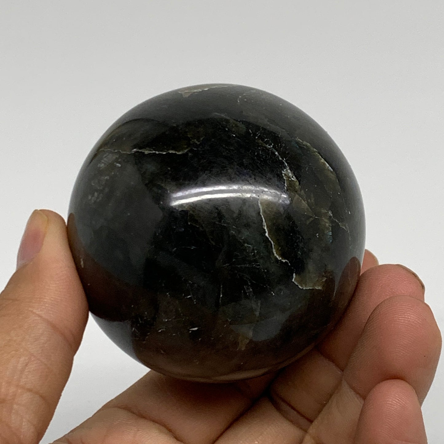 0.63 lbs, 2.3"(59mm), Natural Labradorite Sphere Gemstone,Crystal, B35309