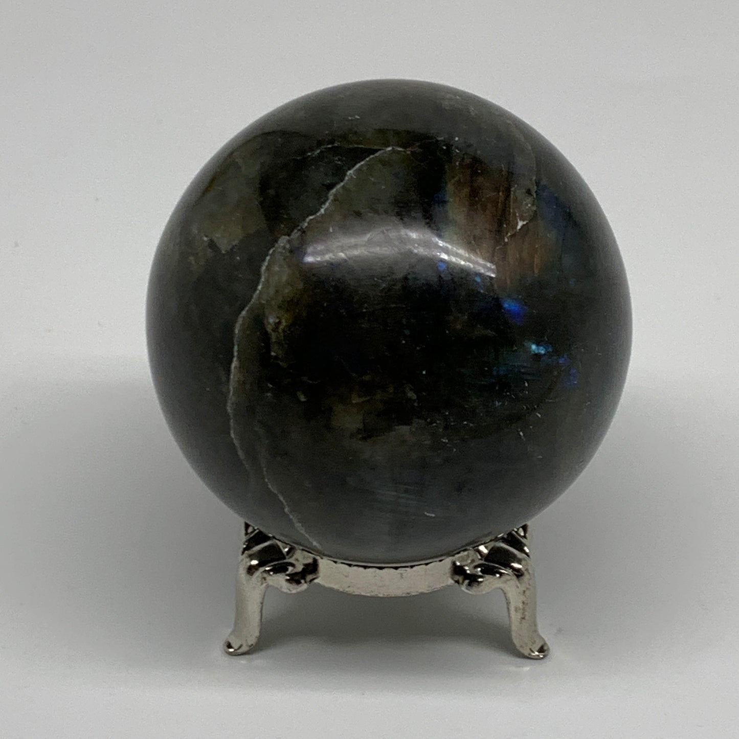 0.63 lbs, 2.3"(59mm), Natural Labradorite Sphere Gemstone,Crystal, B35309