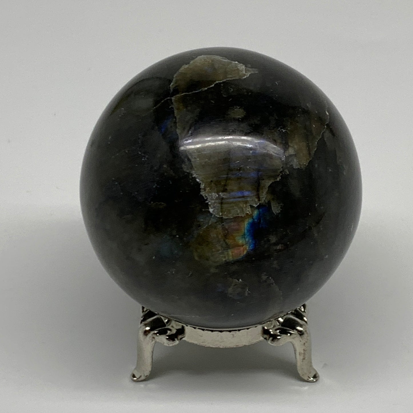 0.63 lbs, 2.3"(59mm), Natural Labradorite Sphere Gemstone,Crystal, B35309