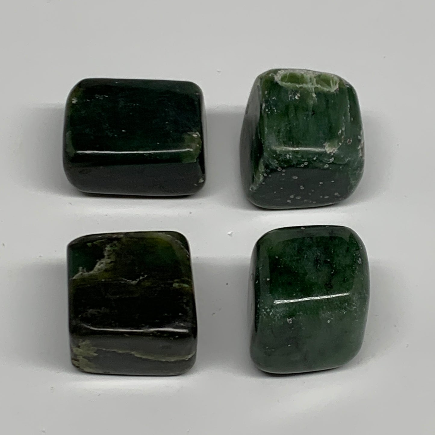 134.7g, 0.9"-1.2", 4pcs, Natural Nephrite Jade Tumbled Stone @Afghanistan,B31887