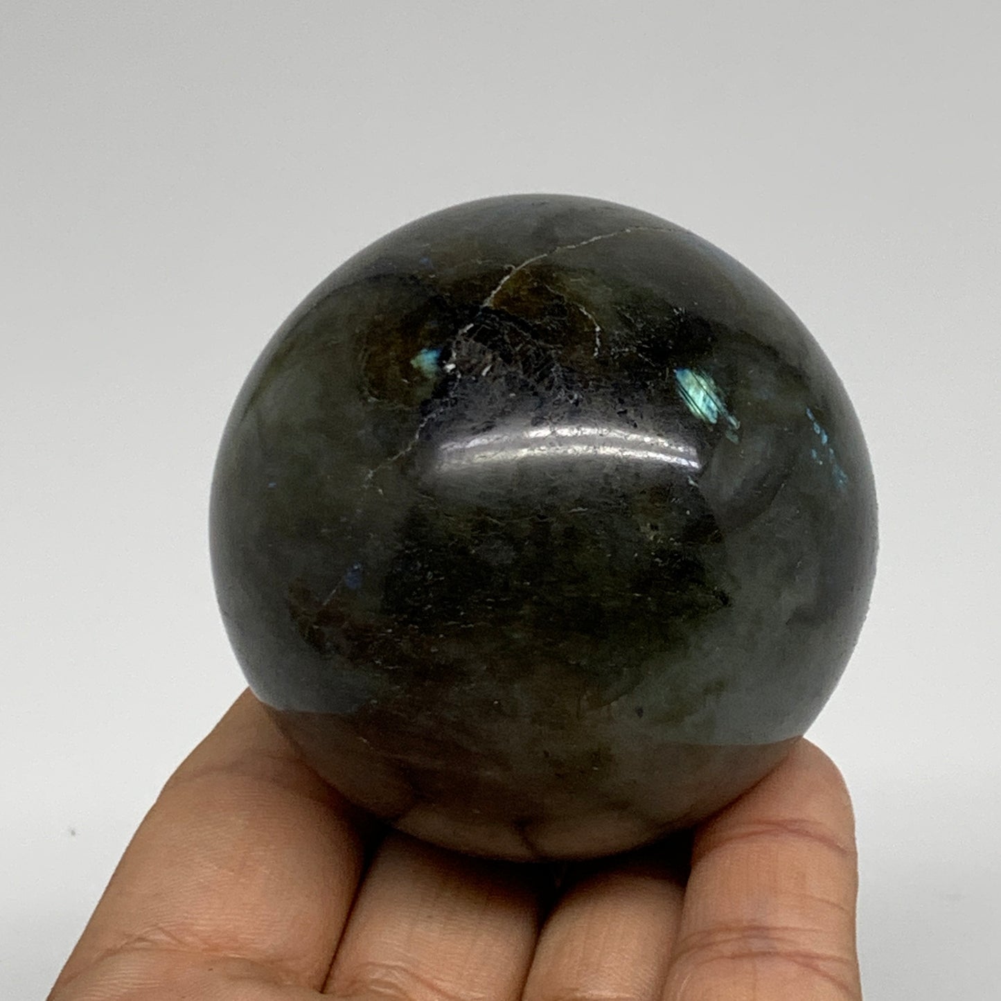 0.63 lbs, 2.3"(58mm), Natural Labradorite Sphere Gemstone,Crystal, B35310