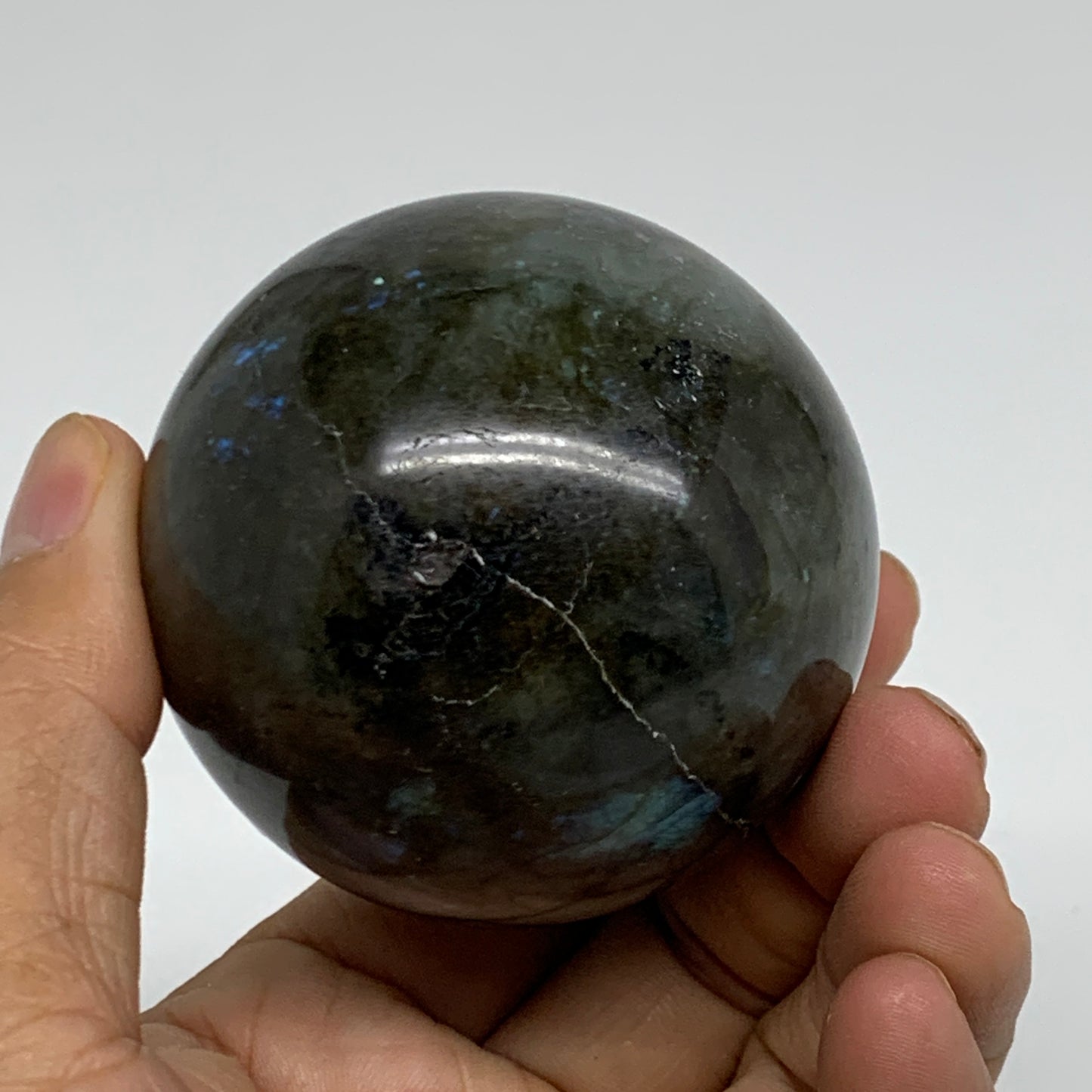 0.63 lbs, 2.3"(58mm), Natural Labradorite Sphere Gemstone,Crystal, B35310