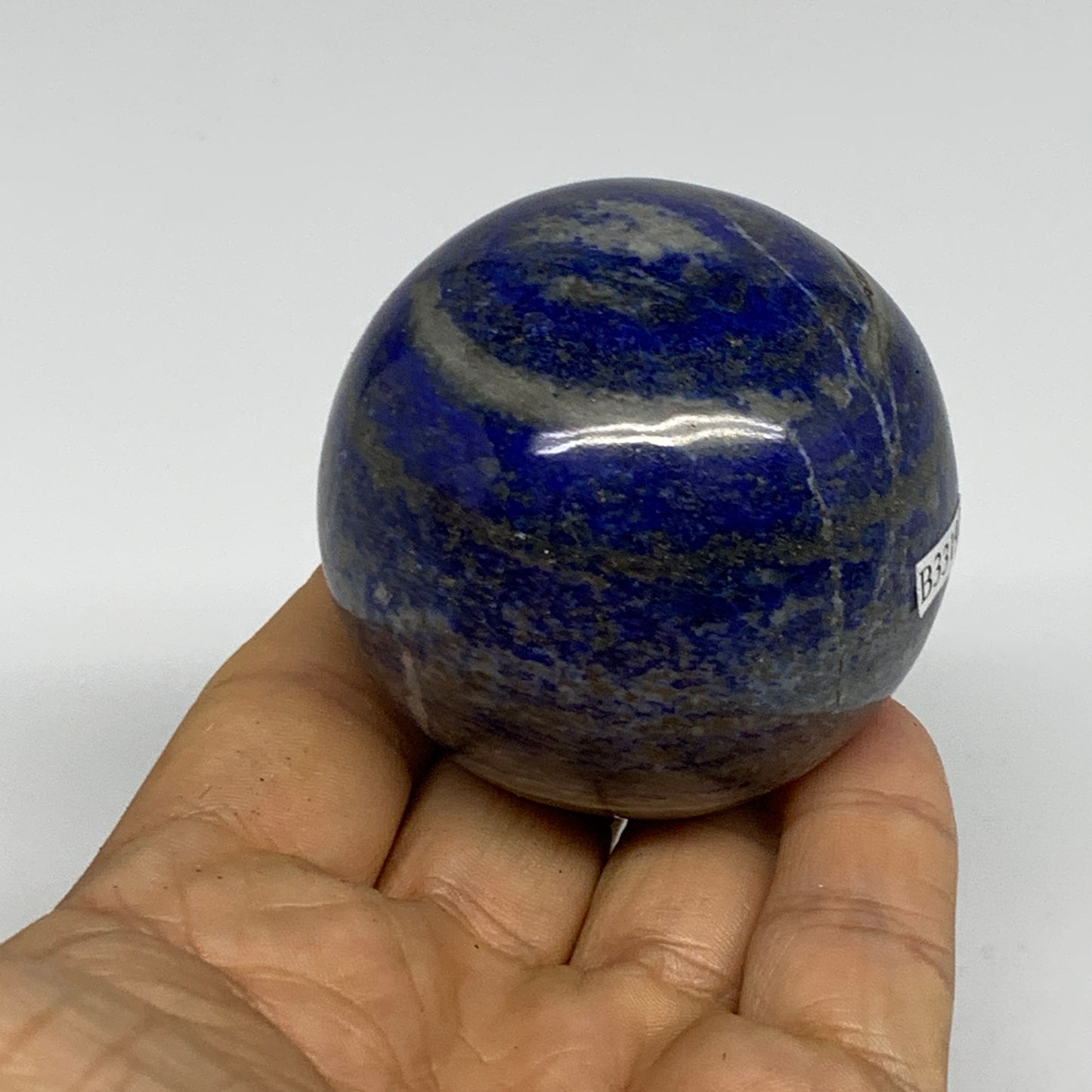 0.57 lbs, 2.1" (54mm), Lapis Lazuli Sphere Ball Gemstone @Afghanistan, B33192