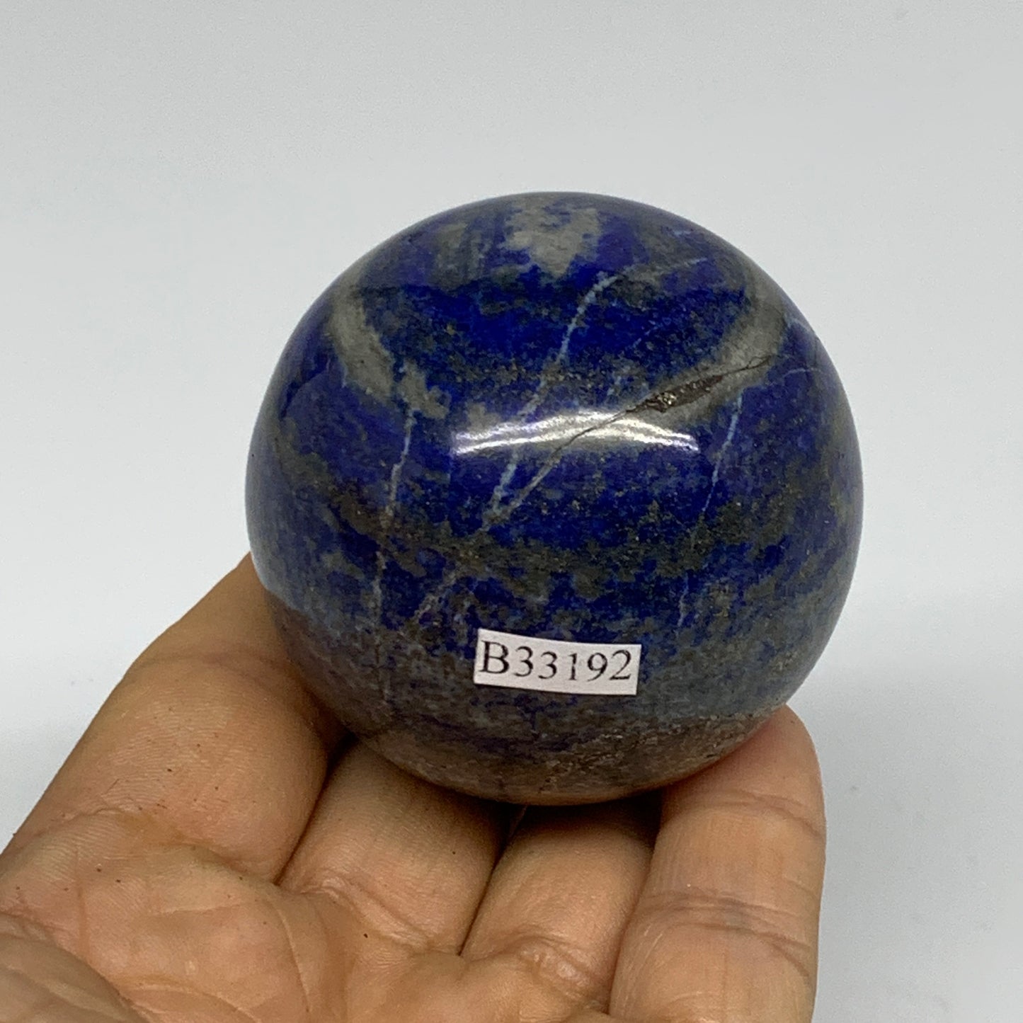 0.57 lbs, 2.1" (54mm), Lapis Lazuli Sphere Ball Gemstone @Afghanistan, B33192