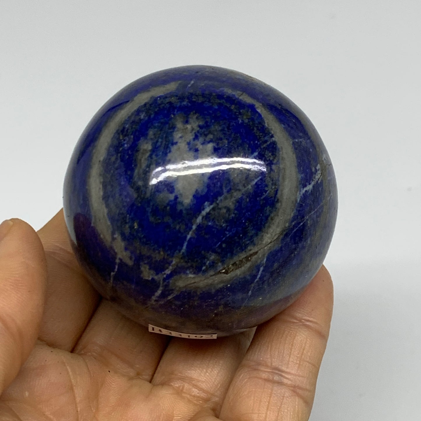 0.57 lbs, 2.1" (54mm), Lapis Lazuli Sphere Ball Gemstone @Afghanistan, B33192