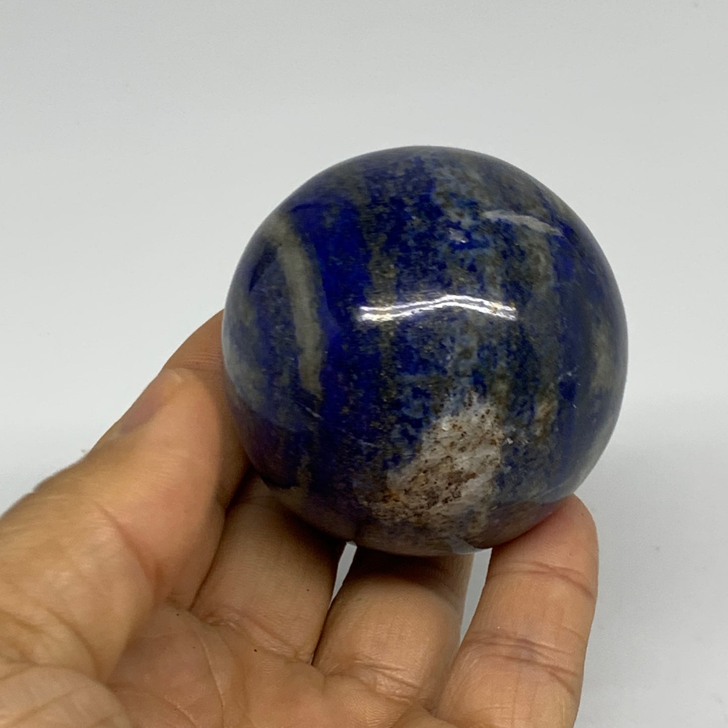 0.57 lbs, 2.1" (54mm), Lapis Lazuli Sphere Ball Gemstone @Afghanistan, B33192