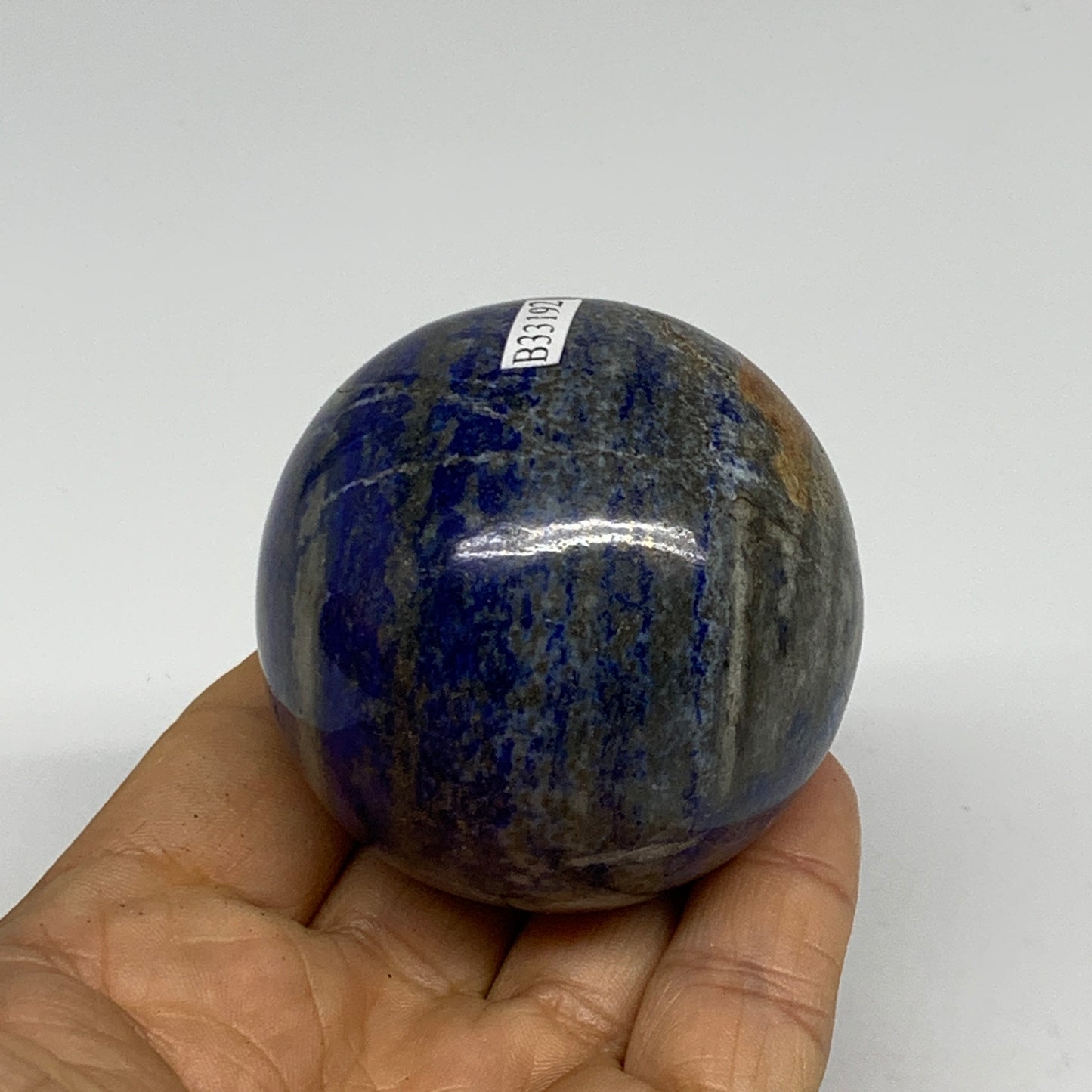 0.57 lbs, 2.1" (54mm), Lapis Lazuli Sphere Ball Gemstone @Afghanistan, B33192