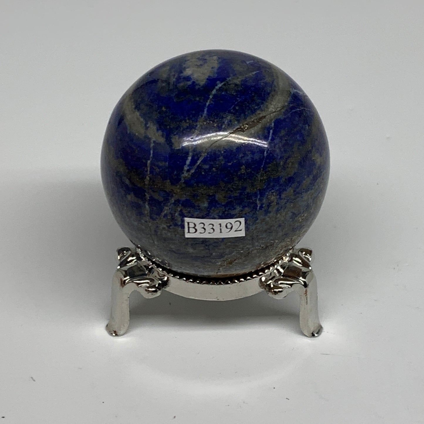 0.57 lbs, 2.1" (54mm), Lapis Lazuli Sphere Ball Gemstone @Afghanistan, B33192