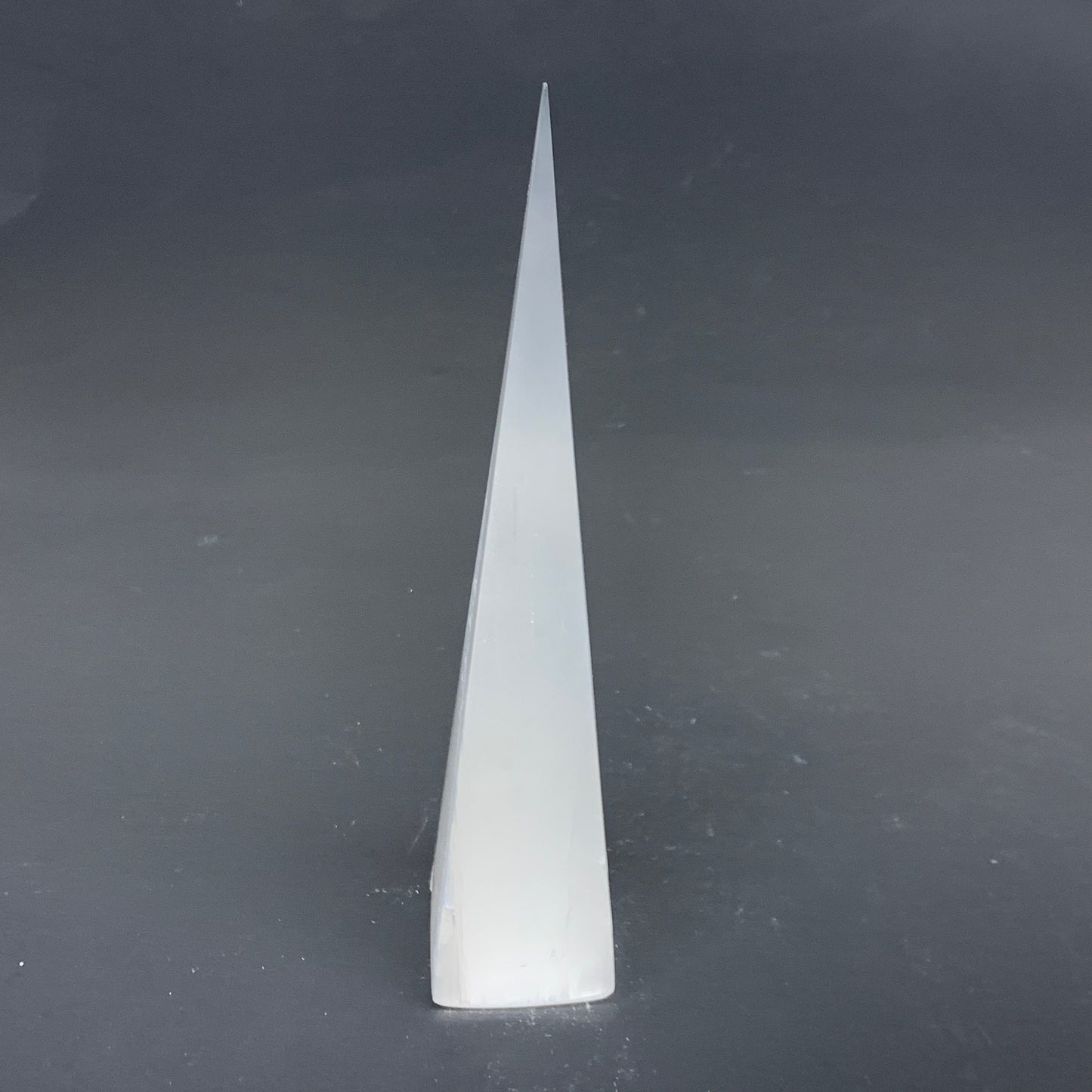 246.2g, 7.4"x1.5"x1.6" Selenite (Satin Spar) Crystal Crystal Tower Point,B35956