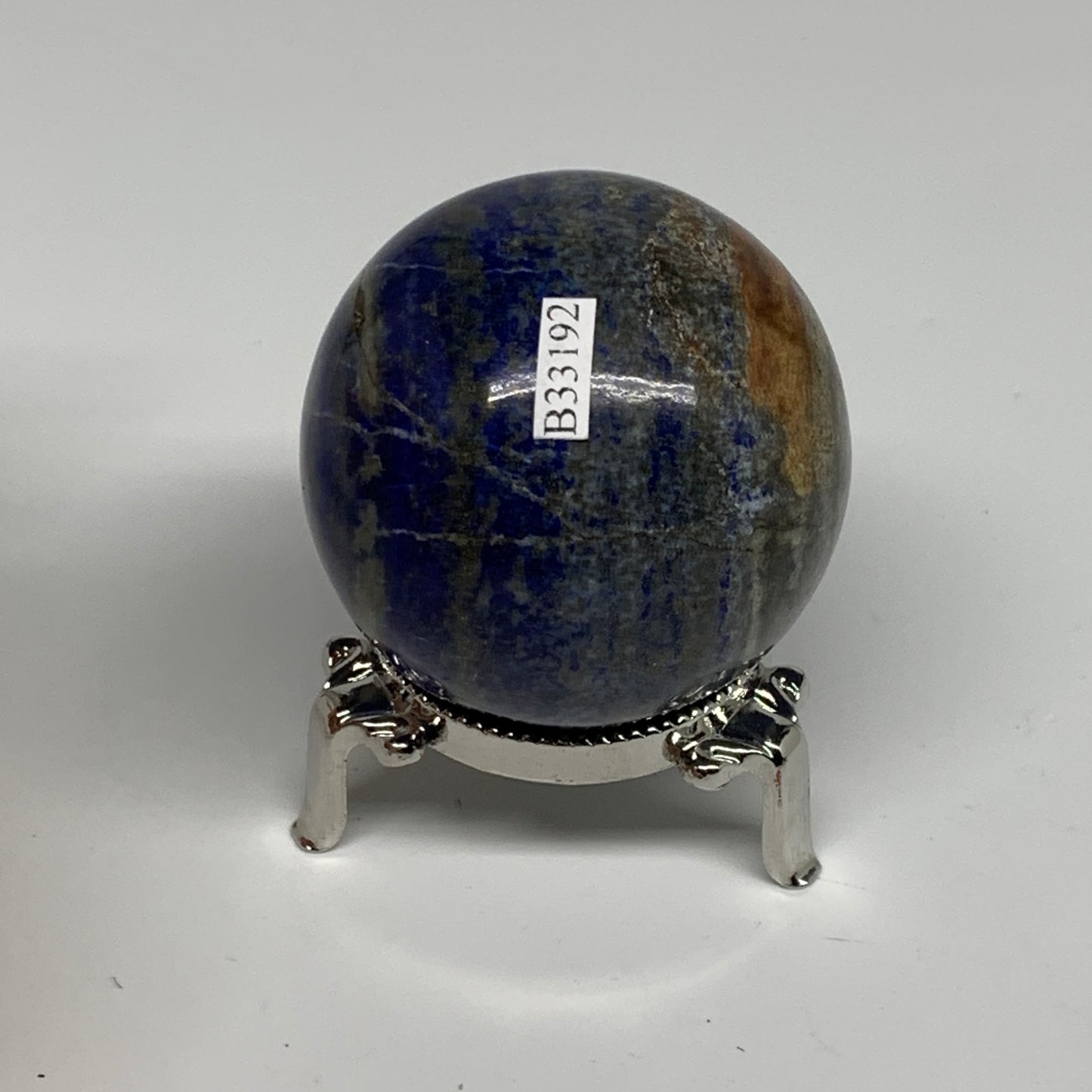 0.57 lbs, 2.1" (54mm), Lapis Lazuli Sphere Ball Gemstone @Afghanistan, B33192