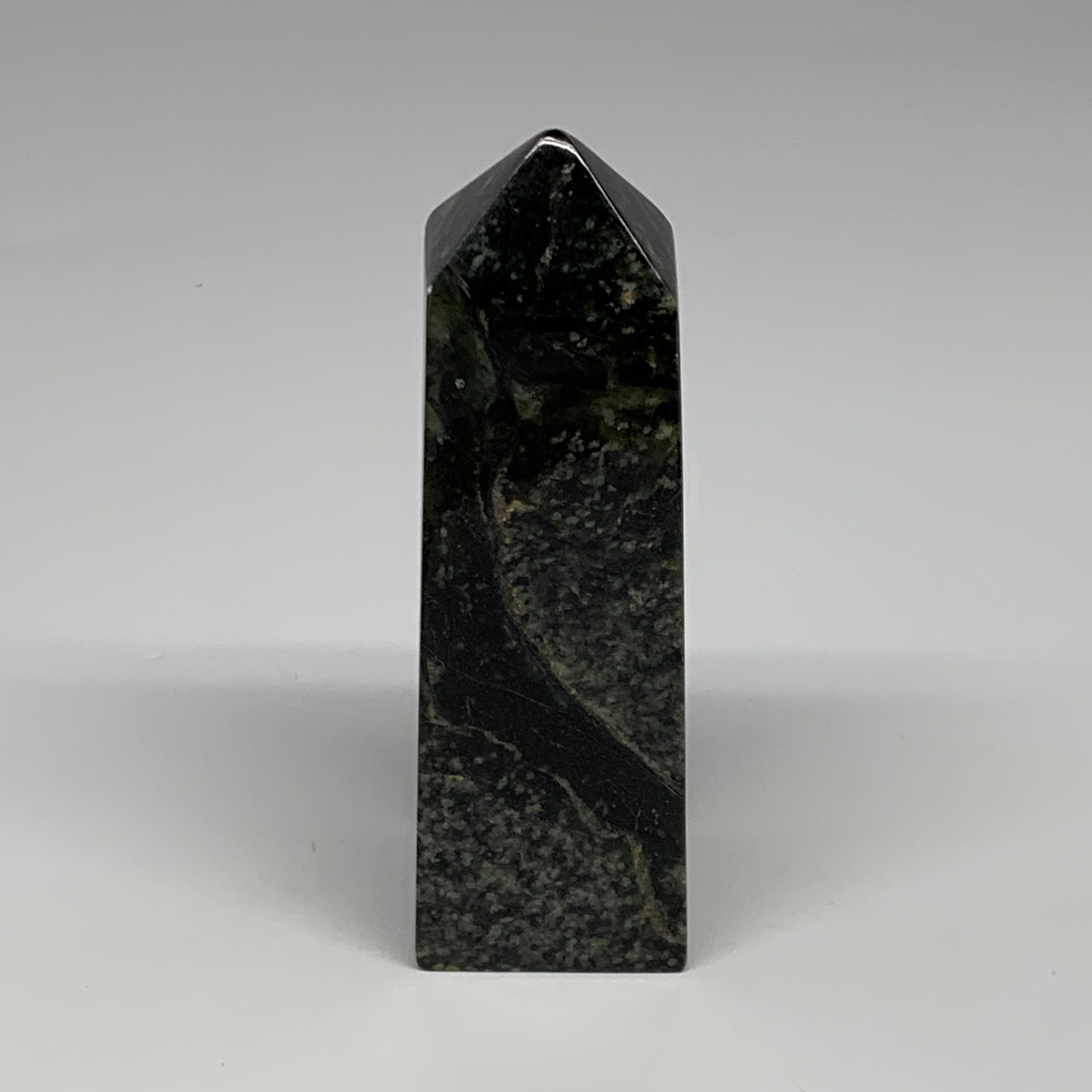 259.8g, 4.4"x1.4"x1.3", Serpentine Point Tower Obelisk Crystal @Pakistan, B29619