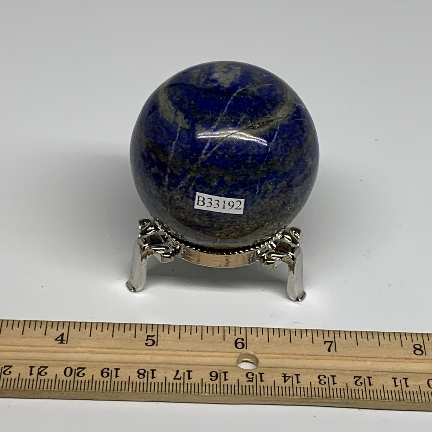 0.57 lbs, 2.1" (54mm), Lapis Lazuli Sphere Ball Gemstone @Afghanistan, B33192