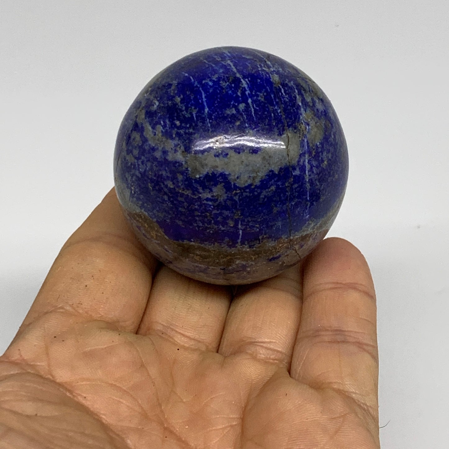 0.39 lbs, 1.9" (48mm), Lapis Lazuli Sphere Ball Gemstone @Afghanistan, B33193