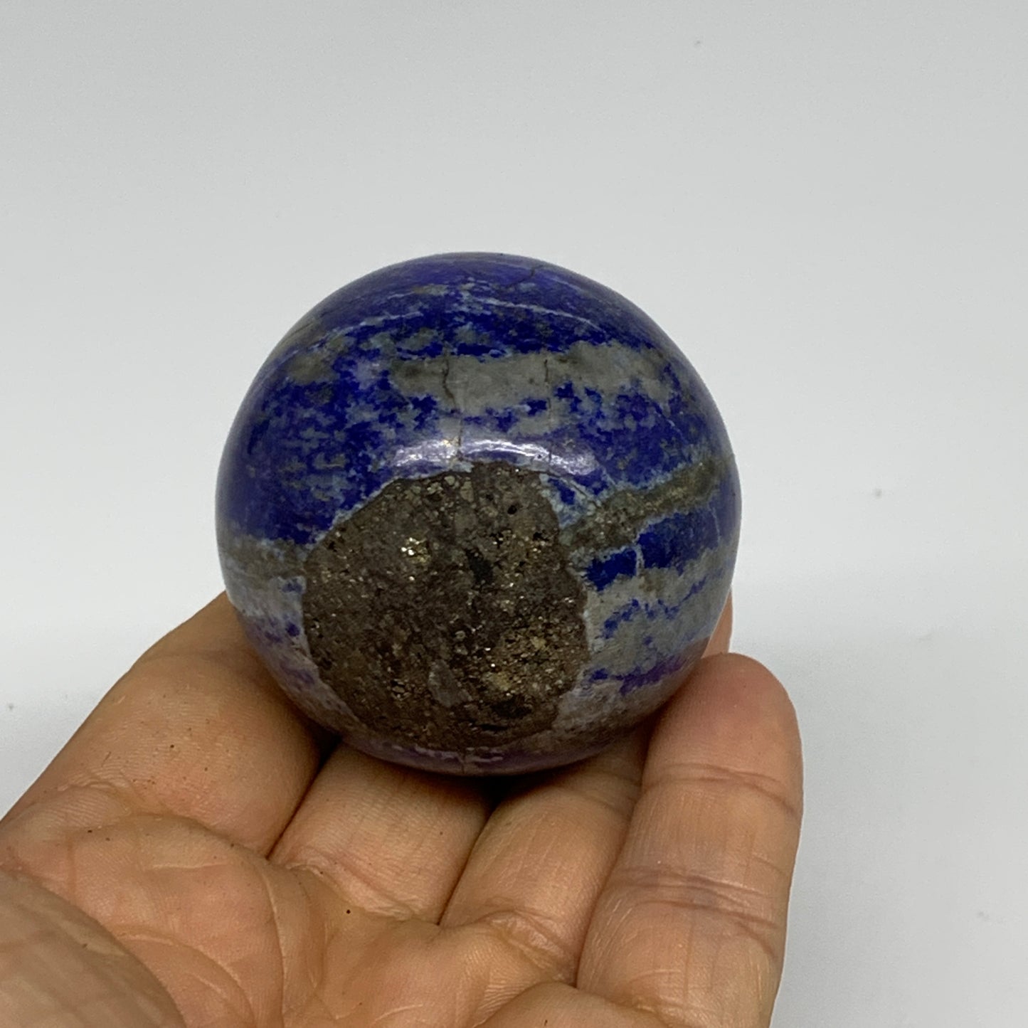 0.39 lbs, 1.9" (48mm), Lapis Lazuli Sphere Ball Gemstone @Afghanistan, B33193