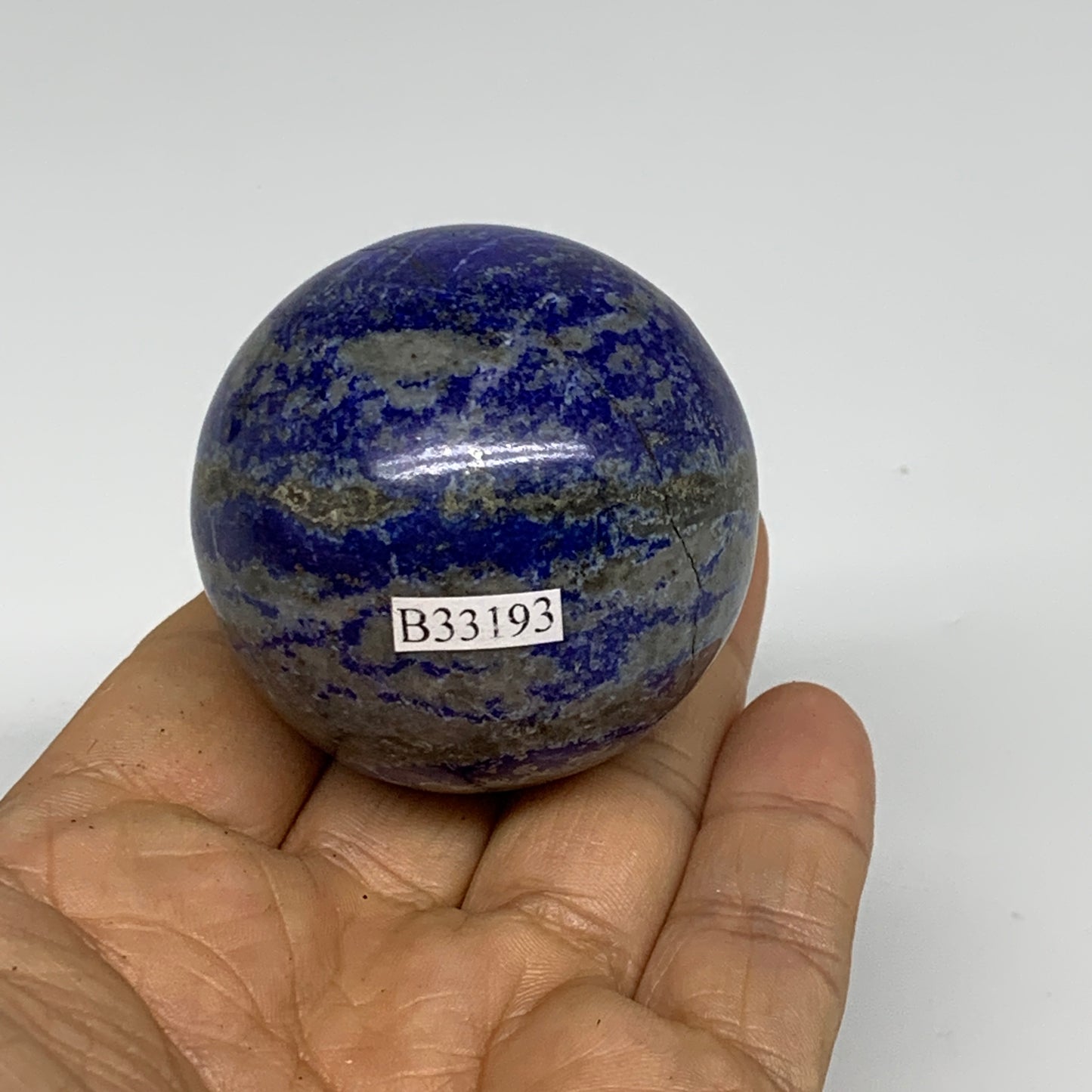 0.39 lbs, 1.9" (48mm), Lapis Lazuli Sphere Ball Gemstone @Afghanistan, B33193