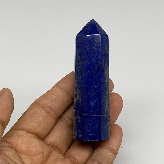 107.1g, 3.2"x1", Natural Lapis Lazuli Tower Point Obelisk Afghanistan,B30371