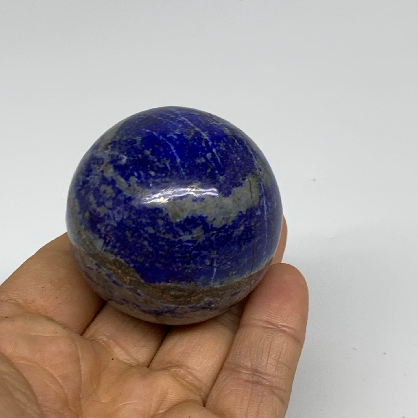 0.39 lbs, 1.9" (48mm), Lapis Lazuli Sphere Ball Gemstone @Afghanistan, B33193