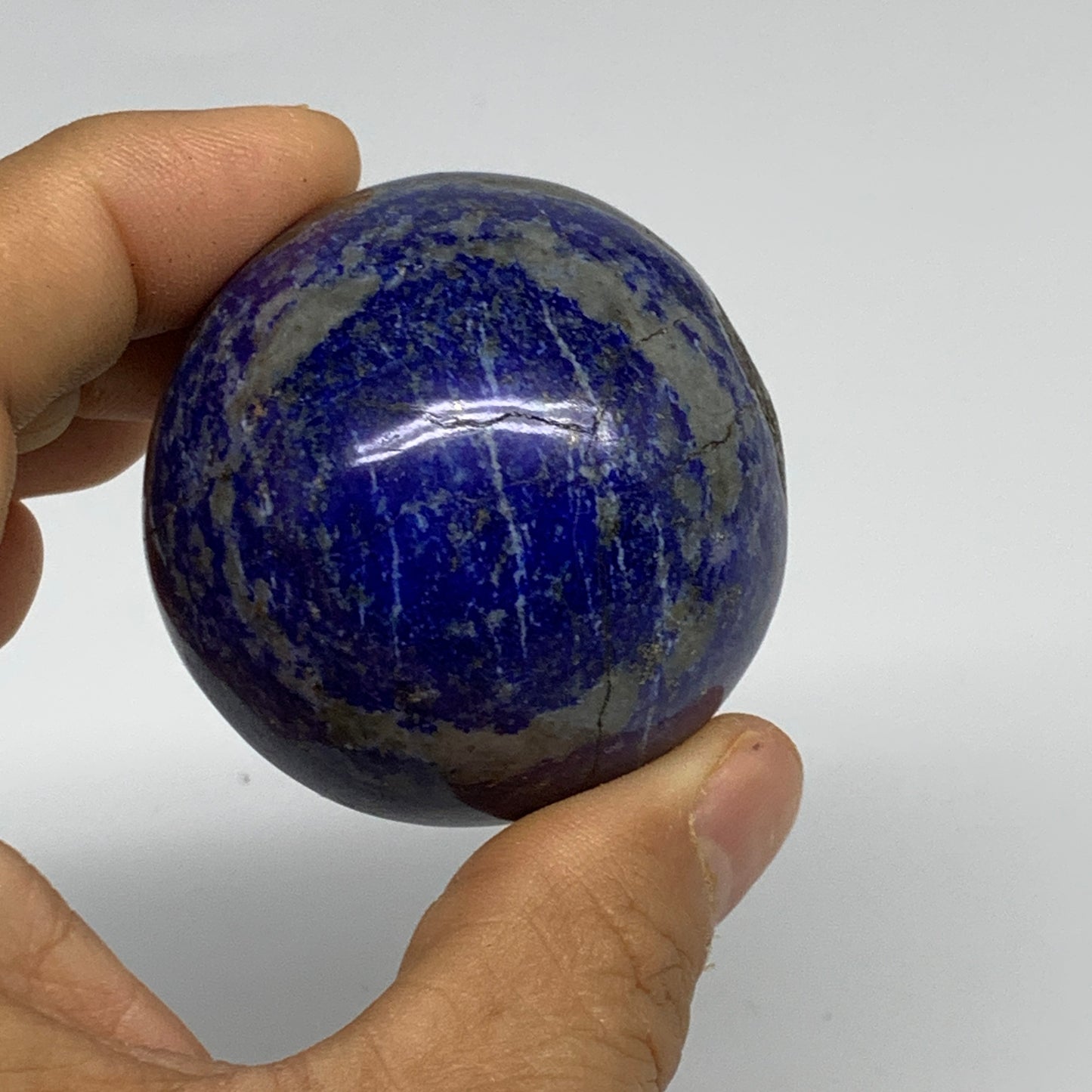 0.39 lbs, 1.9" (48mm), Lapis Lazuli Sphere Ball Gemstone @Afghanistan, B33193