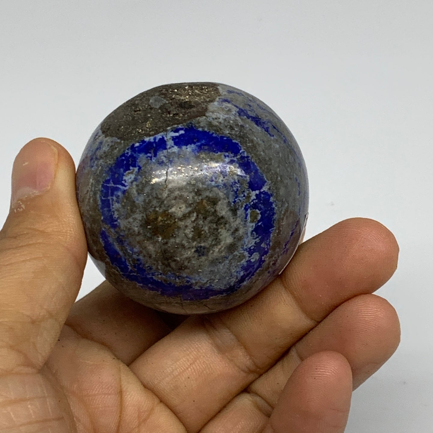 0.39 lbs, 1.9" (48mm), Lapis Lazuli Sphere Ball Gemstone @Afghanistan, B33193