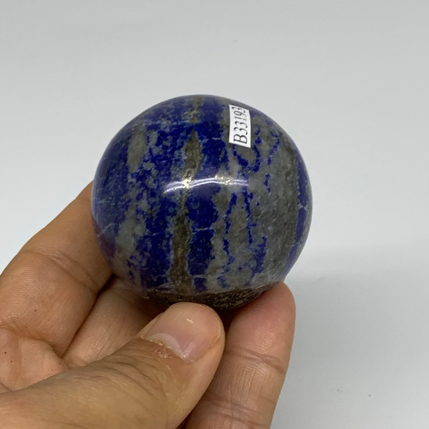 0.39 lbs, 1.9" (48mm), Lapis Lazuli Sphere Ball Gemstone @Afghanistan, B33193