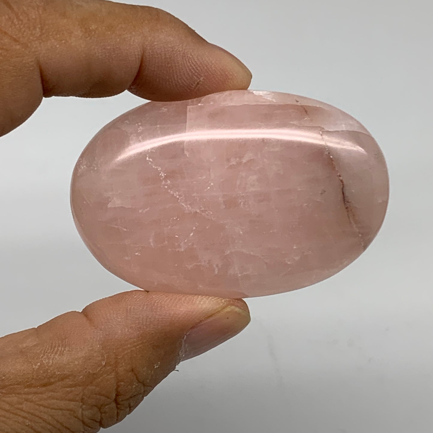 172.8g , 2"-2.2", 3pcs, Natural Pink Rose Quartz Palm-stone Small Sizes, B34541