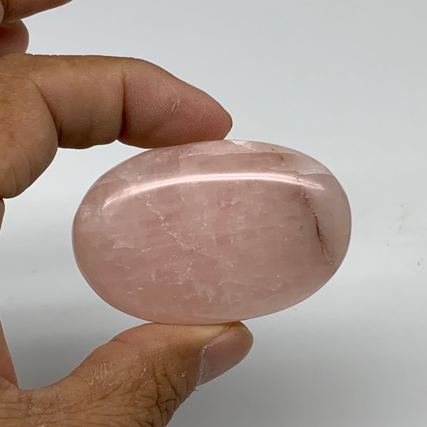 172.8g , 2"-2.2", 3pcs, Natural Pink Rose Quartz Palm-stone Small Sizes, B34541